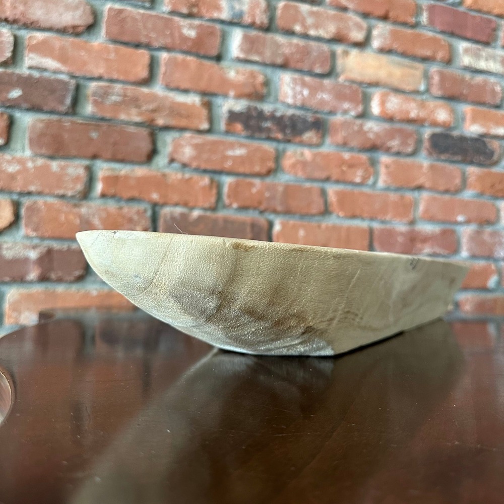 Large Hand Carved Wood Dough Bowl 32" Long Rustic Trencher Centerpiece - Picture 6 of 12
